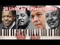 20 Licks (Transcriptions) by 4 Piano Giants