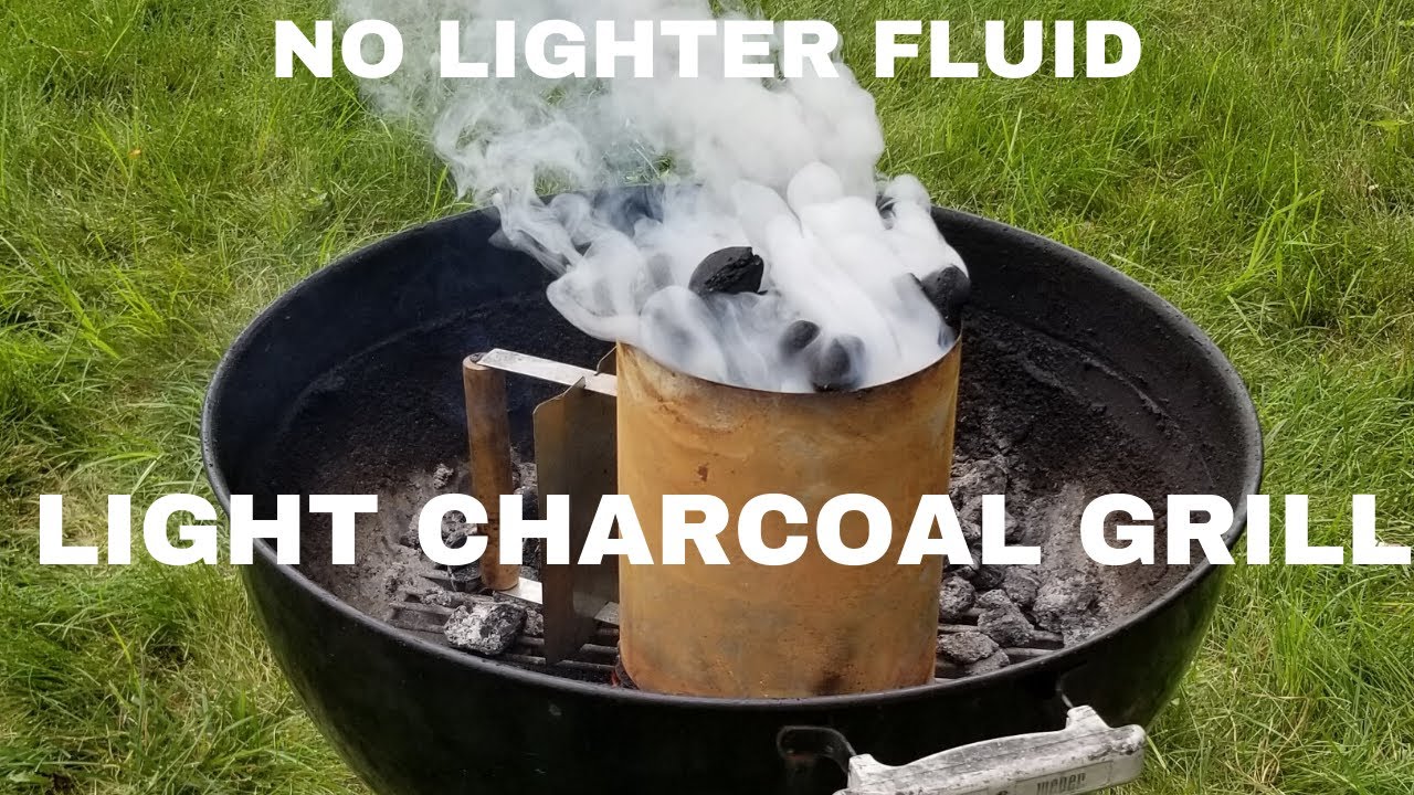 How to Light a Charcoal Grill - no lighter fluid - YouTube