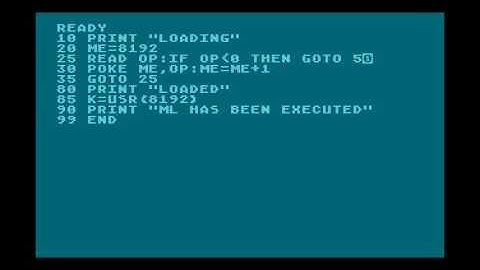 Atari 8-bit: ML in Basic Part 1