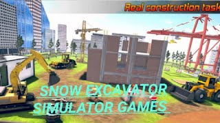 snow Excavator simulator games. easy driving game. Android gameplay HD. screenshot 4