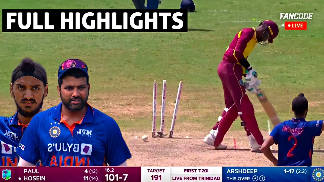 India Vs West Indies 1st T20 Match Full Highlights 2022 IND Vs WI Ist T20 Full Highlights 