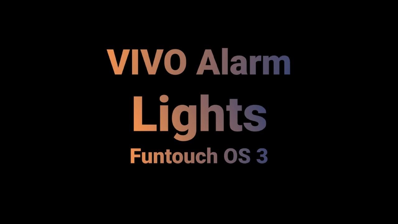 Vivo Alarm Lights YouTube