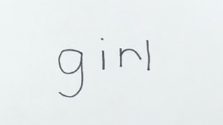 Easyhow To Draw A Girl From The Letter Girl