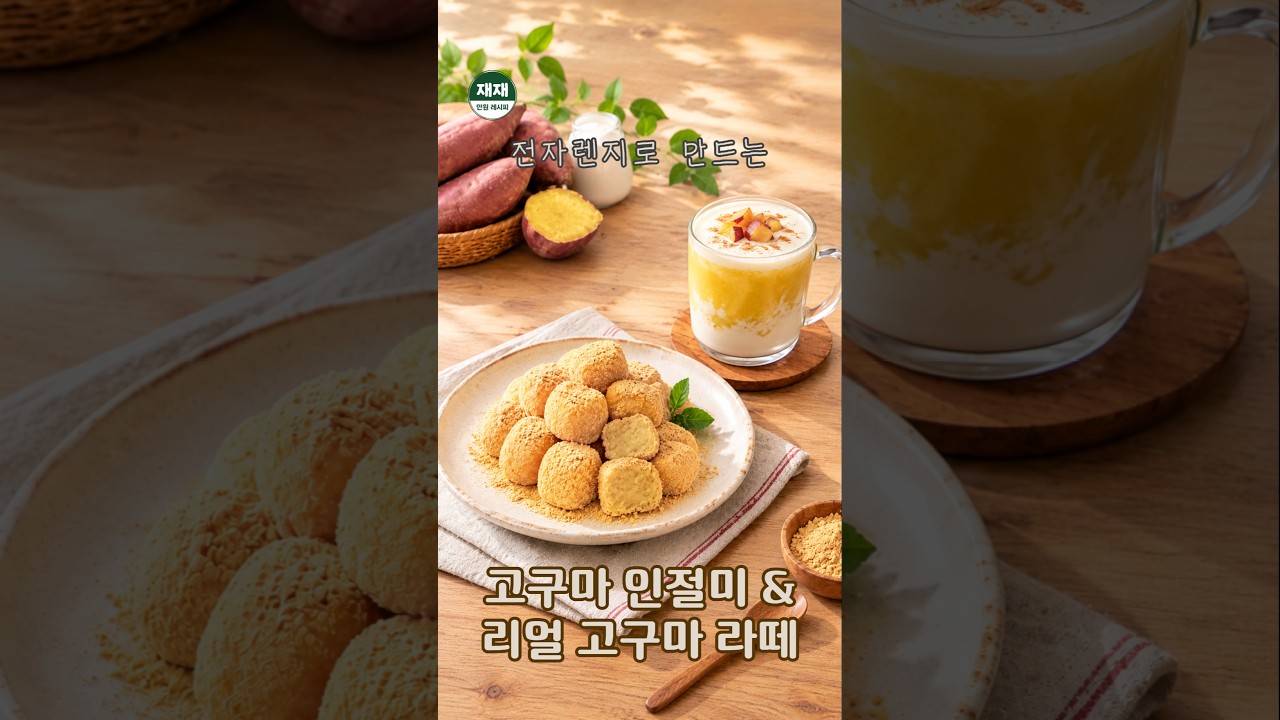 전자레인지로 완성! 초간단 고구마인절미 레시피 숏폼 썸네일