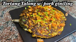 Eggplant Omelette W Ground Pork Tortang Talong W Pork Giniling Filipino Dish