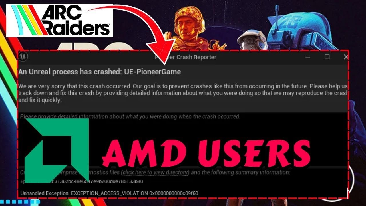 How to Fix Arc raiders unhandled exception access violation - YouTube