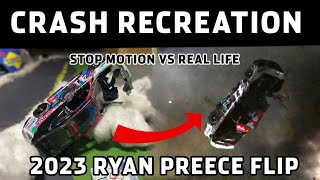 NASCAR Crash Recreation: Ryan Preece 2023 Daytona Flip NASCAR StopMotion