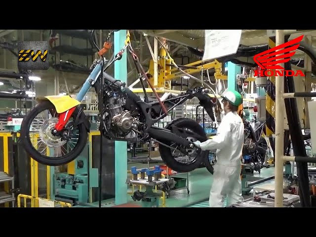 How a Motorcycle is Made ? (Mega Factories Video) class=