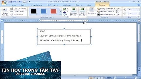 Word 2007 - Chương 5 - Định Dạng Text Box