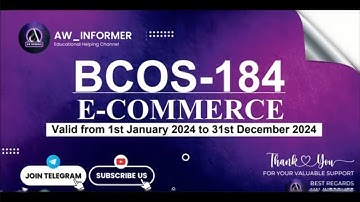 BCOS 184 SOLVED ASSIGNMENT 23-24 | BCOS 184 SOLVED ASSIGNMENT IN ENGLISH 23-24 | FREE SOLVED ASSIG.😦