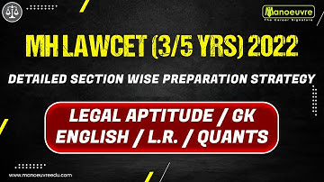 MH LAWCET ( 3/5 YRS ) 2022 I DETAILED SECTION WISE  PREPARATION STRATEGY.