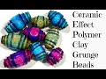 Easy Polymer Clay Ceramic Effect Grunge Beads Tutorial Rolled Bead Paper Bead Style For Jewelry