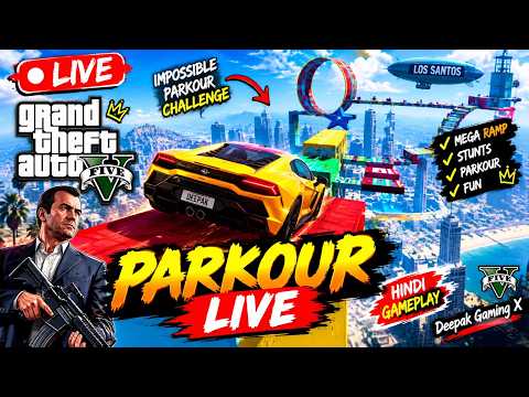 🔴 GTA 5 LIVE 🔥 | Impossible Parkour Challenge 😱 | Hindi Gameplay