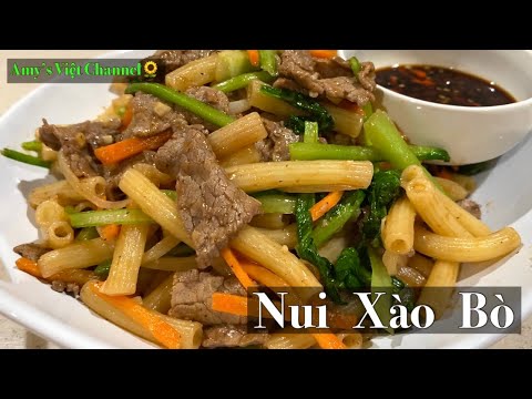 cách làm nui xào bò ngon - [Engsub] NUI XÀO THỊT BÒ ĐƠN GIẢN NHANH LẸ @ Vietnamese Beef Pastas #158
