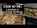 COOK WITH ME! LASAGNA & STUFFED PEPPERS // TEACHING MY TEENAGE DAUGHTER TOO COOK // SMTV