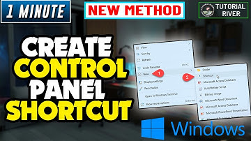 How to create Control Panel shortcut on Windows 11