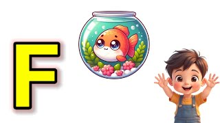 F For Fish 🐟 | Alphabet Reading Song 🔤 Nursery Rhyme & Miya Kids |