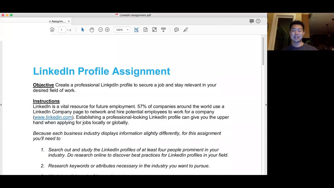 html assignment linkedin