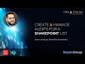 Create and Manage Alerts for a SharePoint List