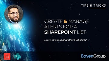 Create and Manage Alerts for a SharePoint List