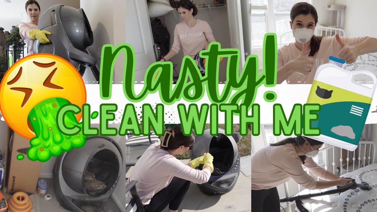 NASTY CLEAN WITH ME CLEANING LITTER ROBOT DEEP CLEANING SPEED