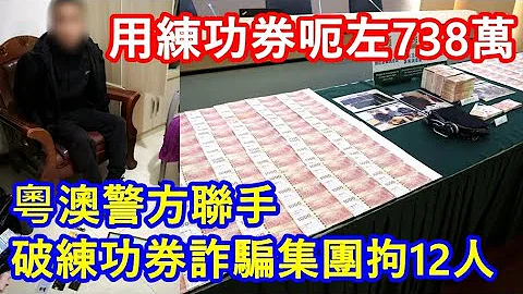 用练功券呃左738万 ! 粤澳警方联手 破练功券诈骗集团拘12人 ! - 天天要闻