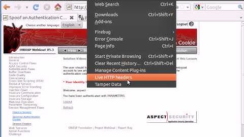 WebGoat v5.3 - Session Management Flaws - Spoof an Authentication Cookie