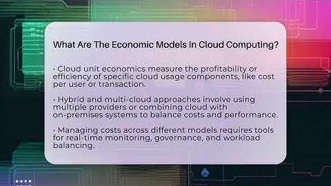 What Are The Economic Models In Cloud Computing? - Cloud Stack Studio