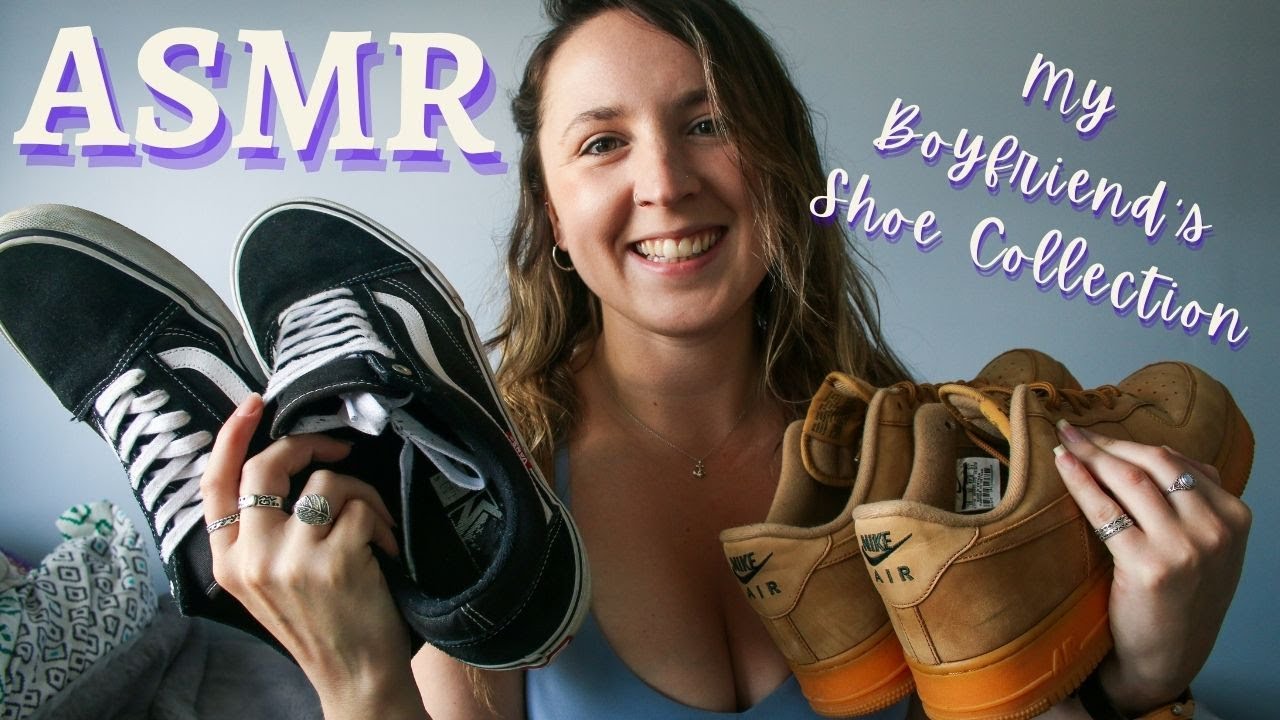 ASMR // My Boyfriend's Shoe Collection (Tapping, Scratching, No Talking)