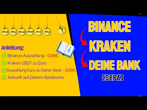 Binance Auszahlung zu Kraken supergünstig als Sepa zu deinem Bankkonto