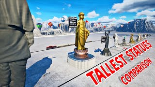 Exclusive Tallest Statue Size 3D Comparison | Real Size Profile