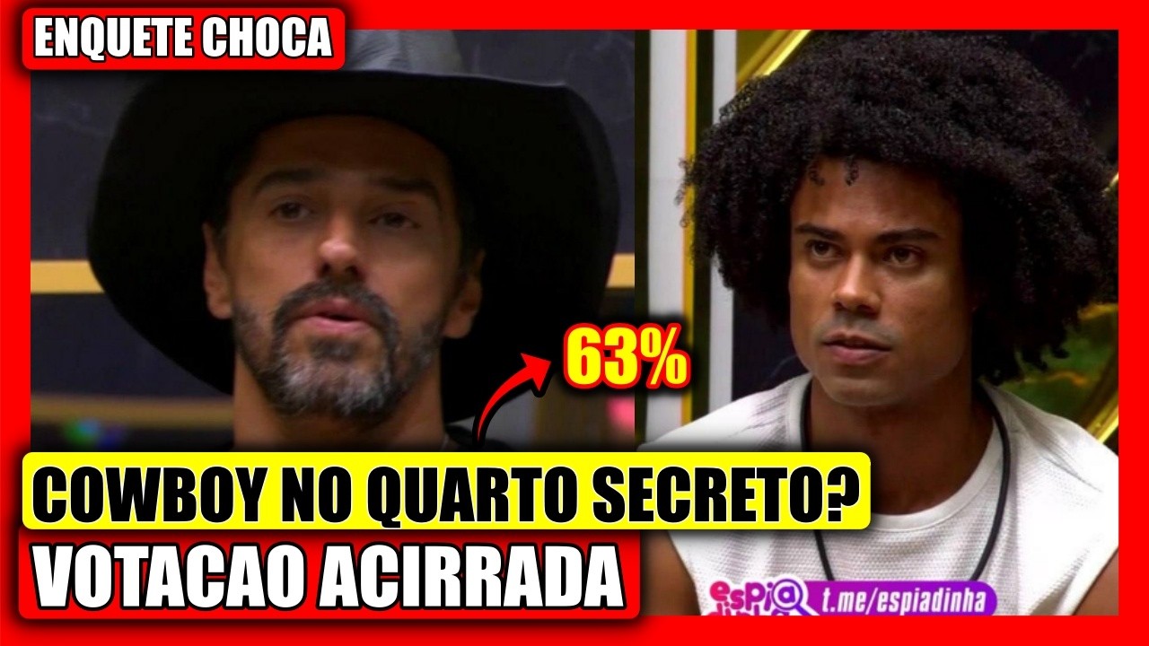 🔥 BBB 26 ENQUETE MOSTRA QUEM VAI PRO QUARTO SECRETO? COWBOY, BRENO, JORDANA, VOTACAO ACIRRADA?