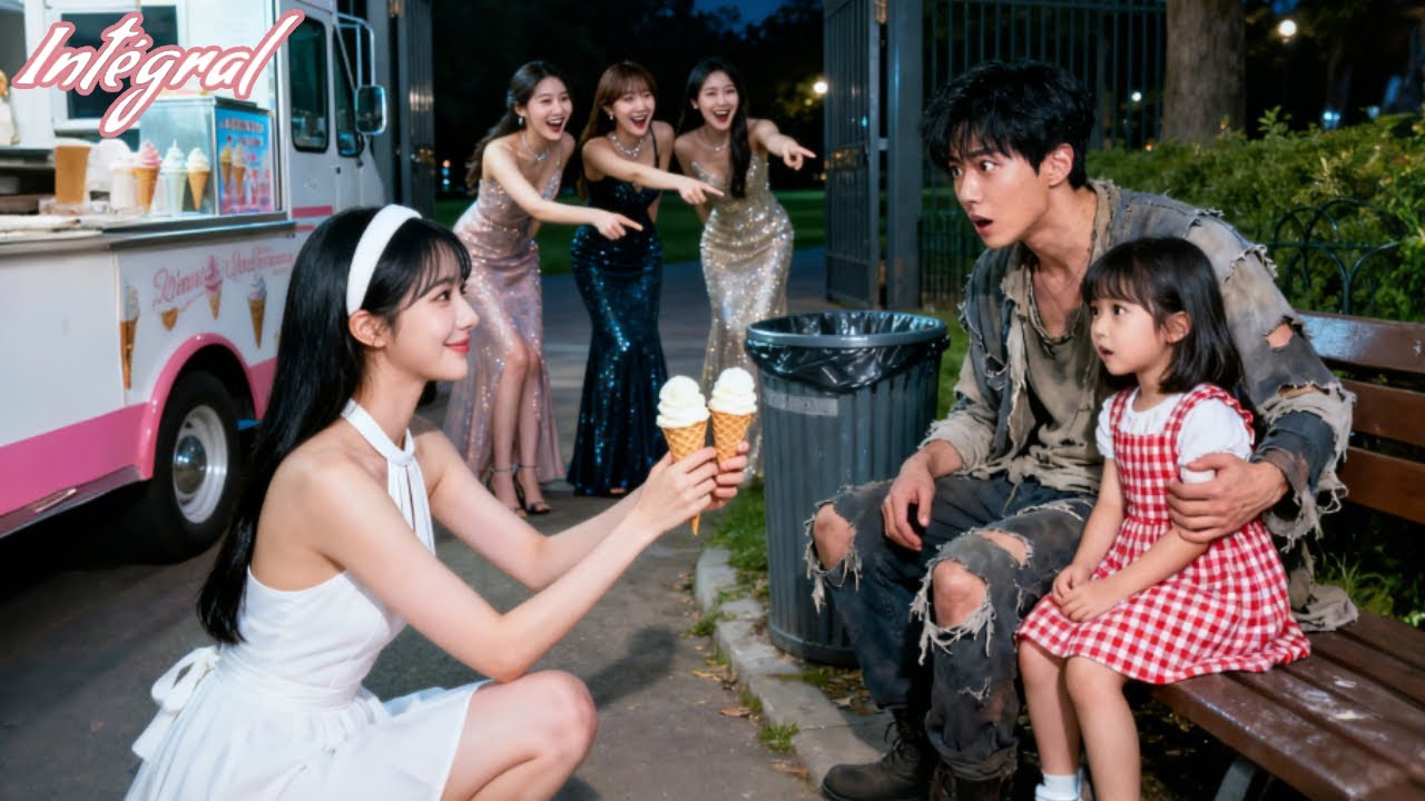 PDG & fille ruinés raillés par tous… Une gentille fille leur offre une glace—Tous deux séduits !