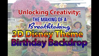 Unlocking Creativity: The Making of a Breathtaking 3D Disney Theme Backdrop!