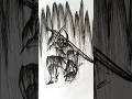 Speed Drawing Stick Man Knight 🔥😳//#anime #drawing #shorts