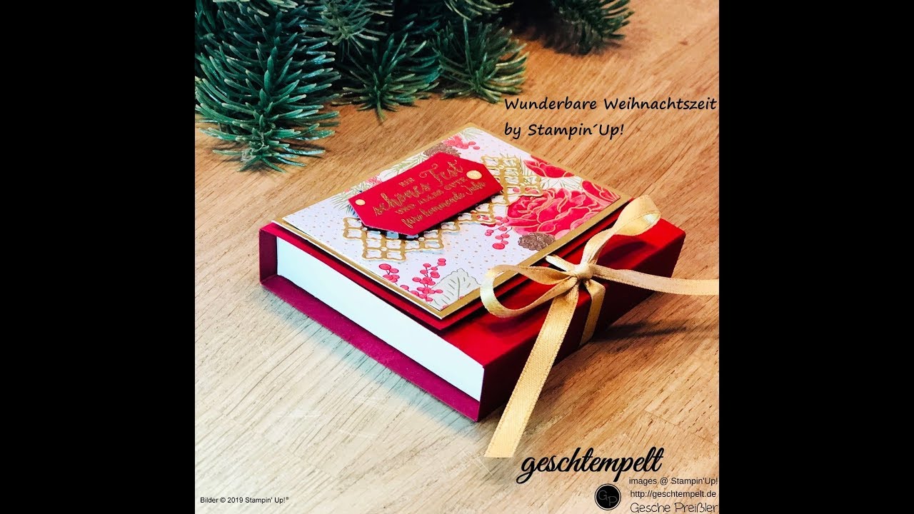 Klappbox - Gutscheinverpackung - wunderbare Weihnachtszeit - eine Anleitung mit den Produkten von St
