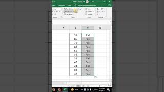 Pass Fail Formula in Excel