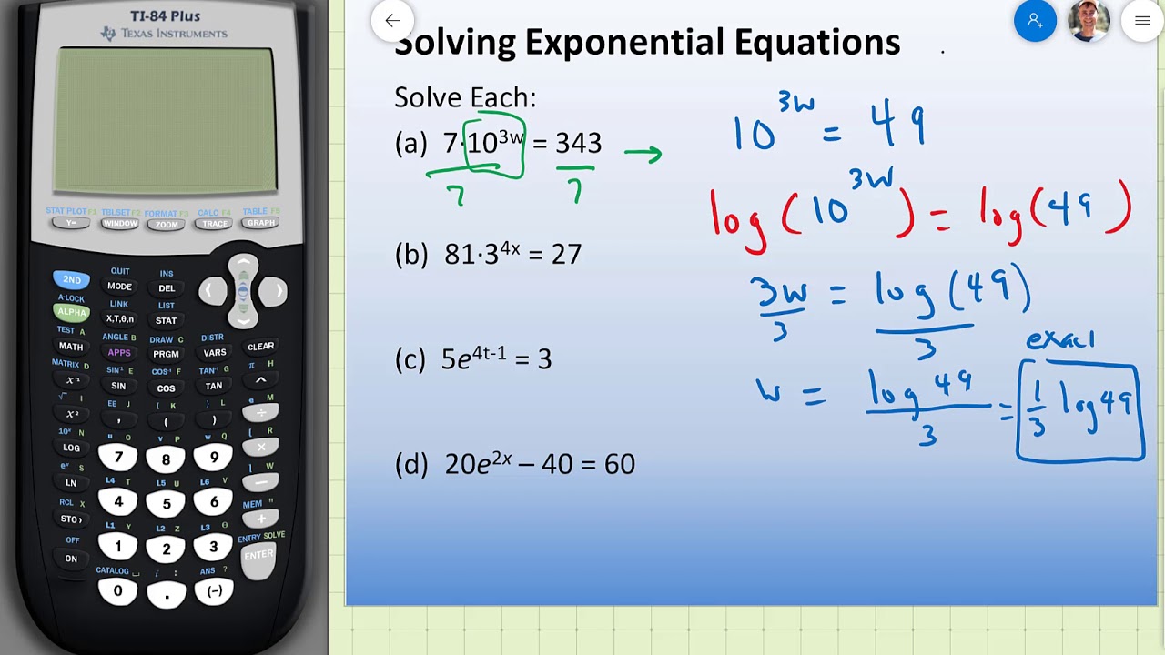 6_6_a Solving Exponential Equations (simpler ones) - YouTube