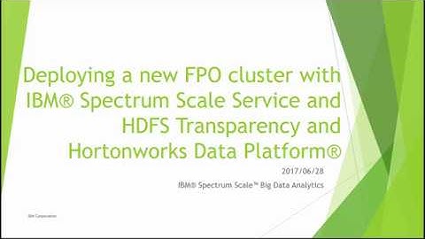 Deploy IBM Spectrum Scale FPO through Hortonworks