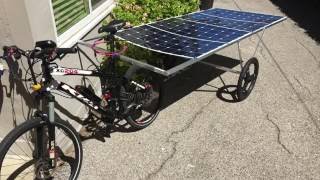 Solar powered bike without batteries