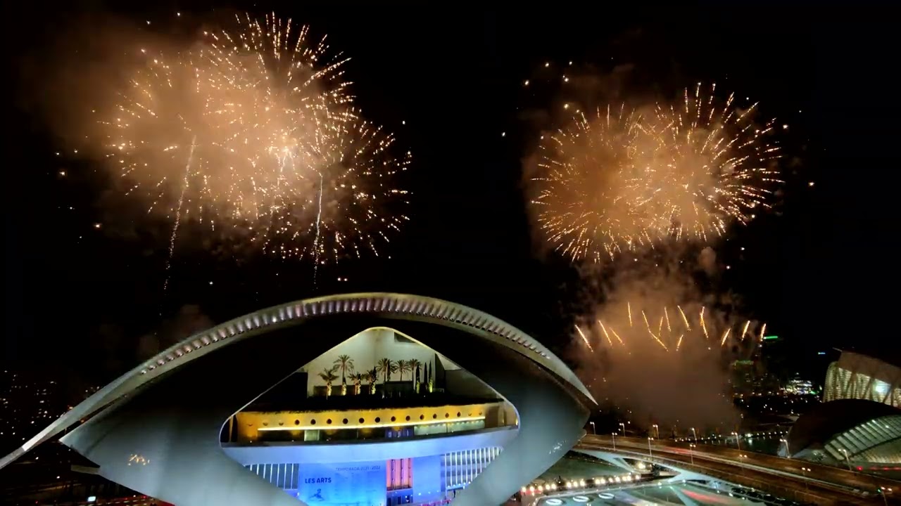 4K. Premios Goya 2022 Valencia, piromusical pirotecnia RICASA