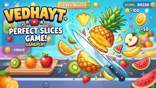 Satisfying Fruit Slicing Challenge 🍉🔪 Perfect Slices Mobile Game screenshot 1