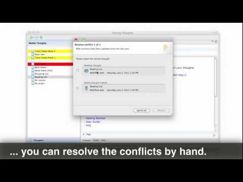 Sorting Thoughts: "Mobile Sync" tutorial