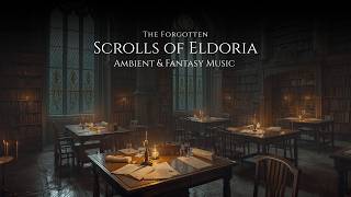 The Forgotten Scrolls of Eldoria 🌧️ Fantasy Library Ambient & Study Music