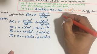 Celebrity DERIVATIVE OF LOGARITHMIC FUNCTIONS: PART 5 - Example # 6 Profile