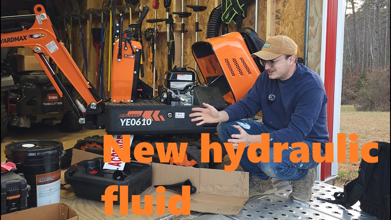 Замена гидравлической жидкости в моем мини-экскаваторе Yardmax YE0610