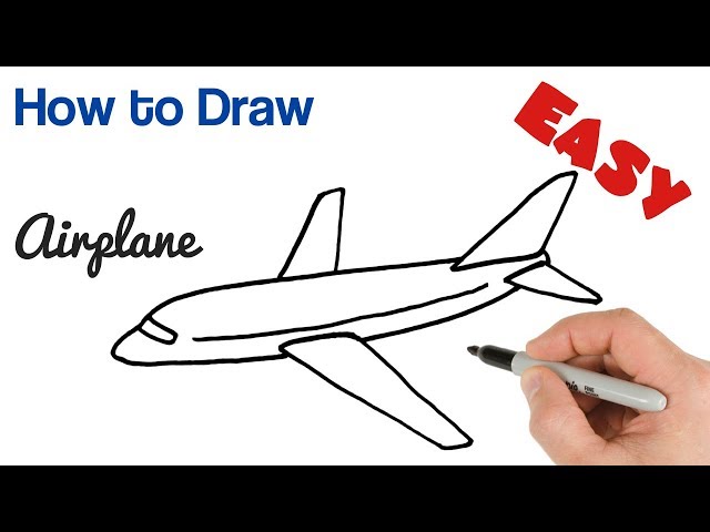 How to Draw Airplane Easy step by step for beginners class=