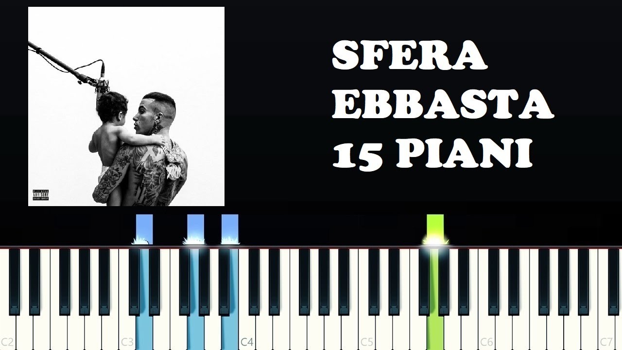 Sfera Ebbasta - 15 Piani (Piano Tutorial) 