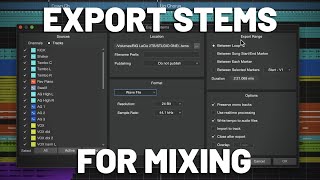 How to Export Stems for Mixing