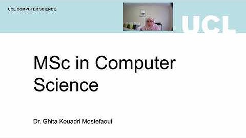 Computer Science MSc - programme overview at UCL Computer Science Department